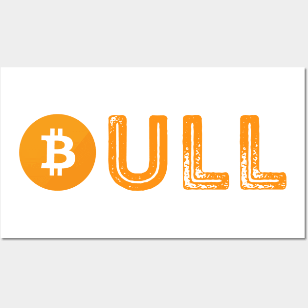 Bitcoin Bull Wall Art by bitclothes